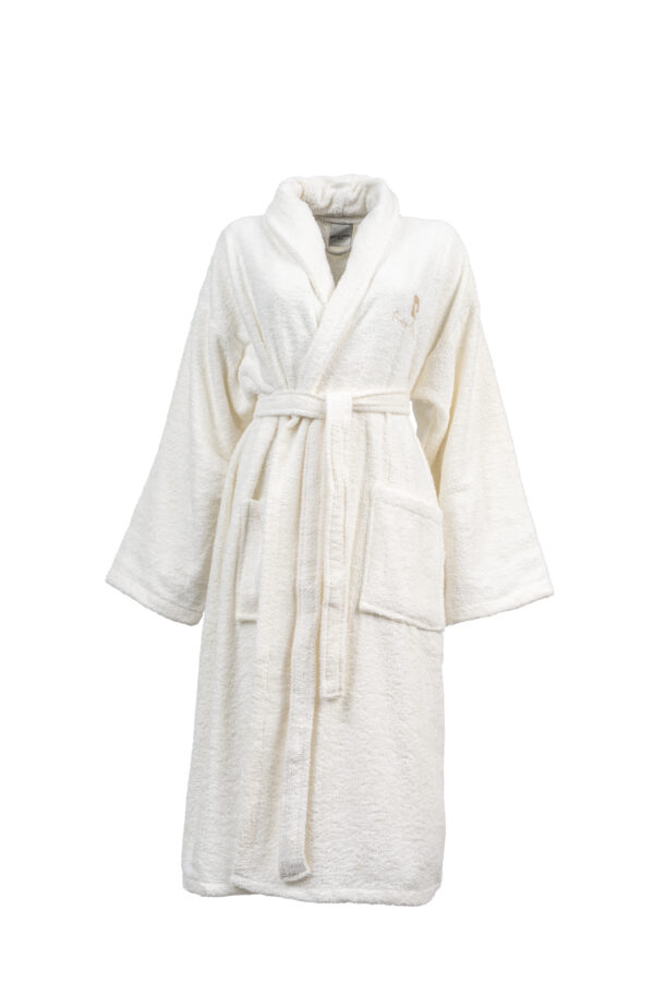 Pierre Cardin fine bathrobe, Milk colour - Image 2