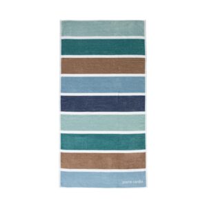 Pierre Cardin fine beach towel, Color block marron